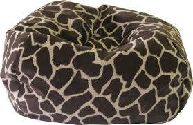 Gold Medal X-Large Suede Bean Bag, Giraffe Print
